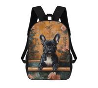 sinyumoney French Bulldog Dog in A BathTub Mochila Escolar Para Escuela Secundaria, Preparatoria, Universidad Y Viajes Para Hombres/mujeres 17inch