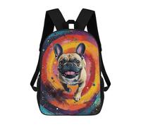 sinyumoney French Bulldog in Rainbow Mochila Escolar Impresa En 3D Mochila Escolar De Moda Para Niños Mochilas Para Niños Estudiantes De Secundaria 17inch