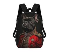 sinyumoney French Bulldog in Red Coat Mochilas Infantiles Escolares Impresas En 3D, Mochilas Para Niños, Mochilas De Viaje Para Niños Y Niñas, Mochilas Escolares Para Niños 17inch