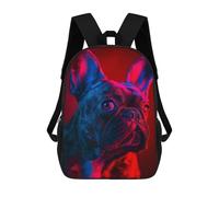 sinyumoney French Bulldog Mochila Escolar Infantil, Mochilas Impresas En 3D, Mochilas Escolares De Moda Para Niños De Primaria Y Secundaria 17inch
