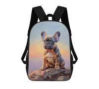sinyumoney French Bulldog Puppy Mochilas De 17 Pulgadas Para Niños, Mochilas Escolares Impresas En 3D Para Estudiantes De Primaria Y Secundaria, Para Niños Y Niñas.