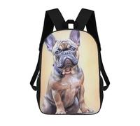 sinyumoney French Bulldog Sketch Mochila Escolar Infantil Impresa En 3D Para Niños, Mochila De Viaje De Alta Capacidad, Bolsas Para Libros, Mochila Escolar Infantil 17inch