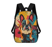 sinyumoney French Bulldog Wall Art Colorful Bulldog Pop Art Mochila Escolar Infantil Estampada Para Adultos Y Niños, Mochila De Viaje Para El Día A Día 17inch