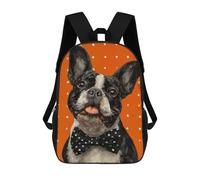 sinyumoney French Bulldog with Bow Tie Portrait Mochilas Para Niños 17inch Mochila Escolar Mochila Escolar Impresa En 3D Para Niños De Primaria Y Secundaria