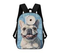 sinyumoney French Bulldog with Toilet Paper-13 Mochila Escolar, Bolso De Negocios, Bolso Para Portátil Duradero Para Campus, Actividades Al Aire Libre, Viajes Y Deportes 17inch