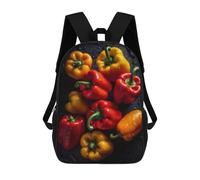 sinyumoney Fresh Bell Peppers Variety Pack Mochila Escolar Ligera Mochila Escolar De Día Mochila Para Libros Para La Universidad Para Acampar Aventuras Al Aire Libre Y Viajes Diarios 17inch