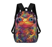 sinyumoney Frog Art Print-2 Mochila Escolar Infantil De 17 Pulgadas, Mochila Escolar Impresa En 3D Para Niños De Primaria Y Secundaria