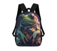 sinyumoney Frog Astronaut in Space-4 Mochilas Infantiles Escolares Impresas En 3D, Mochilas Para Niños, Mochilas De Viaje Para Niños Y Niñas, Mochilas Escolares Para Niños 17inch