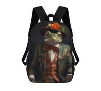 sinyumoney Frog in Boho Suit Mochila De Negocios Resistente Para Portátil Para La Escuela/trabajo/viajes 17inch
