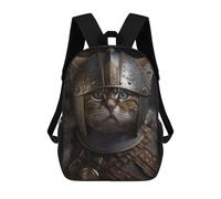 Sinyumoney Frog Musician Mochila Escolar Para Niños Impreso En 3D, Ideal Para Viajes Y Lecturas, Para Niños Y Estudiantes De Primaria, Viking Cat Retrato, 17"
