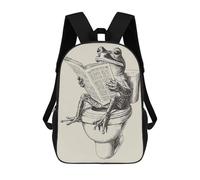 sinyumoney Frog Reading Newspaper on Toilet 17inch Mochilas Escolares Impresas En 3D, Mochilas Escolares De Moda Para Niños De Primaria Y Secundaria