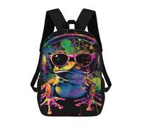 sinyumoney Frog with Headphones Art Print Mochila De Viaje Para La Universidad Mochilas Para La Escuela/trabajo/viajes 17inch