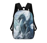 sinyumoney Frozen Dragon in Ice World Mochila Escolar Impresa En 3D Para Niños, Mochila Escolar Informal De Moda Para Viajes Para Niños Y Estudiantes 17inch
