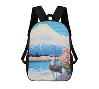 sinyumoney Fuji Mountain with Lake Mochilas Para Niños Y Estudiantes, Mochilas Escolares Impresas En 3D, Mochilas Para Estudiantes De Primaria Y Secundaria Para Niños Y Niñas 17inch
