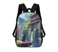 sinyumoney Fujis Feline Hanami Mochilas Para Niños Y Estudiantes, Mochilas Escolares Impresas En 3D, Mochilas Para Estudiantes De Primaria Y Secundaria Para Niños Y Niñas 17inch