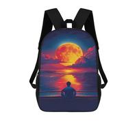 sinyumoney Full Moon Meditation Scene Mochila Escolar Para Secundaria Y Preparatoria. Mochila Informal Para Adolescentes, Chicas, Chicos, Mujeres Y Hombres. 17inch