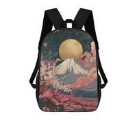 sinyumoney Full Moon over Cherry Blossoms -1 17inch Mochila Escolar Impresa En 3D Para Niños, Mochila Escolar Informal De Moda, Mochilas De Viaje Para Niños Y Estudiantes.