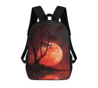 sinyumoney Full Moon Reflections Mochila Escolar Impresa En 3D 17inch Mochila Escolar Infantil Mochilas De Viaje Mochila Informal De Moda Para Niños Y Estudiantes
