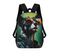 sinyumoney Funky Lemur Fiesta Mochila, Mochila Infantil, Mochila Escolar Para Estudiantes, Mochila Para Libros, Mochila Escolar Impresa En 3D Para Niños Y Niñas 17inch