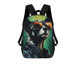 sinyumoney Funky Lemur Fiesta Mochila, Mochila Infantil, Mochila Escolar Para Estudiantes, Mochila Para Libros, Mochila Escolar Impresa En 3D Para Niños Y Niñas 17inch