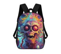sinyumoney Funky Skull Mochila Escolar Infantil Impresa En 3D, Mochila Informal De Moda Para Niños, Mochila De Viaje De Alta Capacidad Para Libros Para Niños 17inch