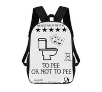 sinyumoney Funny Bathroom Mochila Escolar Infantil Impresa En 3D Para Niños, Mochilas De Viaje De Alta Capacidad, Bolsas Para Libros, Mochila Escolar Infantil 17inch