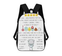 sinyumoney Funny BATHROOM Reviews Mochila Escolar Para Niños Mochila Escolar Impresa En 3D Mochila Escolar De Moda Para Niños De Primaria Y Secundaria 17inch