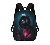 sinyumoney Funny Black Cat Glow Lamp Mochila Escolar Impresa En 3D Mochila Escolar De Moda Para Niños Mochilas Para Niños Estudiantes De Secundaria 17inch