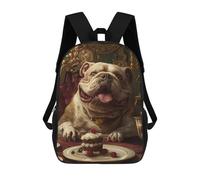 sinyumoney Funny Bulldog Cake Cute Mochila Infantil De Moda Divertida Mochila Escolar Para Niños Y Adolescentes Con Impresión 3D Para Niños 17inch