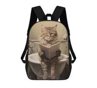 sinyumoney Funny Cat Mochila Escolar Infantil De Moda Informal Mochilas Infantiles Impresas En 3D Mochila Grande Para Niño 17inch