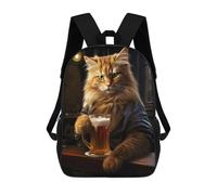 sinyumoney Funny Cat on Tavern Table Mochilas Mochilas Infantiles Mochila Escolar Mochila Escolar Infantil Impresa En 3D Mochilas De Viaje De Moda Para Niños De Primaria Y Secundaria 17inch
