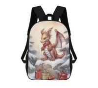 sinyumoney Funny Christmas Dragon Mochila Escolar Impresa En 3D Para Niños, Mochila Escolar Informal De Moda Para Viajes Para Niños Y Estudiantes 17inch
