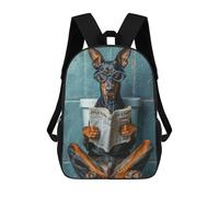 sinyumoney Funny Dog Read Book Mochilas Para Niños Y Estudiantes, Mochilas Escolares Impresas En 3D, Mochilas Para Estudiantes De Primaria Y Secundaria Para Niños Y Niñas 17inch