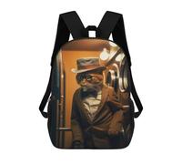 sinyumoney Funny Elegant Traveler Cat Mochila Escolar Mochilas Escolares Para Niñas Y Niños Mochila Con Bolsillo Mochila Escolar De Moda Mochila Infantil 17inch