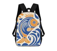 sinyumoney Funny Gold Fish Mochila Escolar Infantil Impresa En 3D 17inch Mochilas De Moda Para Niños De Primaria Y Secundaria