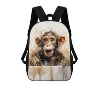 sinyumoney Funny Monkey in The Bath Mochila Escolar Para Computadora Para La Escuela/trabajo/viajes Para Niñas, Adolescentes 17inch