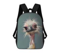 sinyumoney Funny Ostrich Portrait Mochila Escolar Infantil Impresa En 3D Para Niños, Mochilas De Viaje De Alta Capacidad, Bolsas Para Libros, Mochila Escolar Infantil 17inch