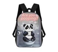 sinyumoney Funny Panda Toilet Humor Mochilas Para Niños Y Estudiantes, Mochilas Escolares Impresas En 3D, Mochilas Para Estudiantes De Primaria Y Secundaria, Mochilas Para Niños Y Niñas 17inch