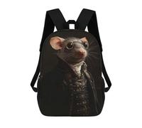 sinyumoney Funny Rat in Formal Attire Mochila Escolar Mochila Para Niños Impresa En 3D Mochilas Infantiles Para Niños Y Niñas Mochilas Escolares Mochilas De Viaje Para Niños 17inch