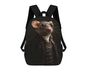 sinyumoney Funny Rat in Formal Attire Mochila Escolar Mochila Para Niños Impresa En 3D Mochilas Infantiles Para Niños Y Niñas Mochilas Escolares Mochilas De Viaje Para Niños 17inch