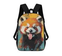 sinyumoney Funny Red Panda Smiling Mochila Escolar Para Niños, Mochila Escolar Impresa En 3D Para Estudiantes De Primaria Y Secundaria 17inch