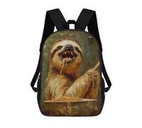 sinyumoney Funny Sloth Spaghetti Food Mochila Infantil Escolar Para Niños Con Estampado 3D De Dibujos Animados, Mochila Escolar Para Estudiantes, Mochila Para Portátil Para Niños Y Niñas 17inch