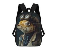 sinyumoney Funny Steampunk Fish Creature Mochila Infantil De Moda Divertida Mochila Escolar Para Niños Y Adolescentes Con Impresión 3D Para Niños 17inch