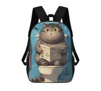 sinyumoney Funny Toilet Cat Mochilas Impresas En 3D Para Niños, Mochila Escolar, Mochila Informal Para Exteriores, Mochila Informal De Moda Para Niños, Lindas Bolsas De Viaje 17inch