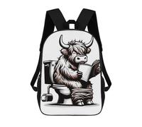 sinyumoney Funny Toilet Cow Mochila Escolar Infantil Impresa En 3D Para Niños, Mochila De Viaje De Alta Capacidad, Bolsas Para Libros, Mochila Escolar Infantil 17inch