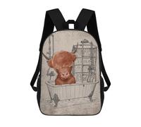 sinyumoney Funny Yak Bathtub Mochila Infantil, Mochila Escolar Para Niños Y Adolescentes, Mochila De Viaje, Mochila Escolar, Mochila Para Libros 17inch