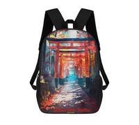 sinyumoney Fushimi Inari Taisha Art Mochila Escolar Ligera Para Aeropuerto, Estudiantes Universitarios, Mochila Para Adolescentes, Chicas, Chicos, Mujeres Y Hombres 17inch