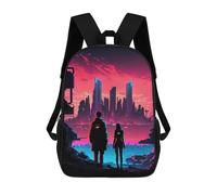 sinyumoney Future City Skyline Mochila Escolar Informal Para El Día A Día, Ideal Para Viajes, Trabajo Y Uso Diario 17inch