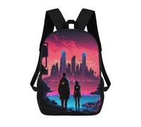 sinyumoney Future City Skyline Mochila Escolar, Mochila De Viaje, Mochila Universitaria, Mochilas Para El Campus, Viajes Al Aire Libre, Deportes 17inch