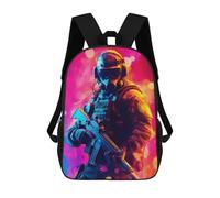 sinyumoney Future Soldier in Neon Lights Mochilas Mochilas Infantiles Mochila Escolar Mochila Escolar Infantil Impresa En 3D Mochilas De Viaje De Moda Para Niños De Primaria Y Secundaria 17inch